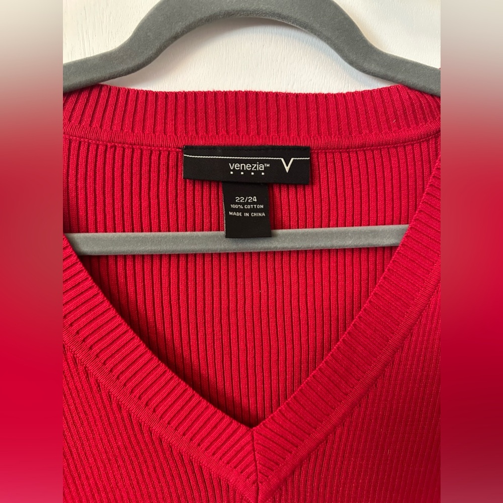 Venezia | Vneck Ribbed Sweater - Picture 3 of 4